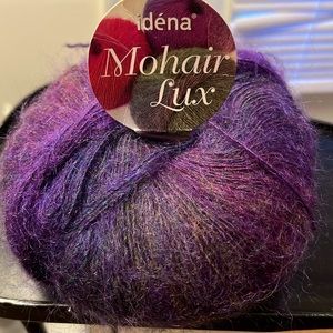 Idena mohair lux purple ombré yarn